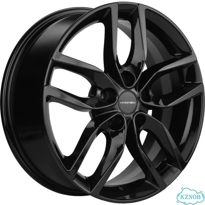Khomen wheels KHW1708 6.5J R17 5x114.3 ET40 D64.1 black фото 1