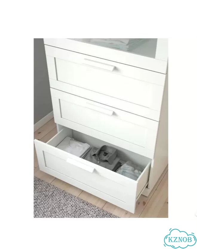 Комод Икеа Бримнес 4 (IKEA Вrimnes) 78x124х95,белы фото 3