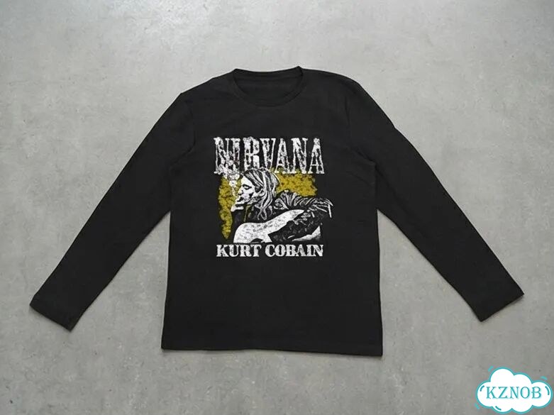Лонгслив черный Nirvana Kurt Cobain AD0036 фото 1