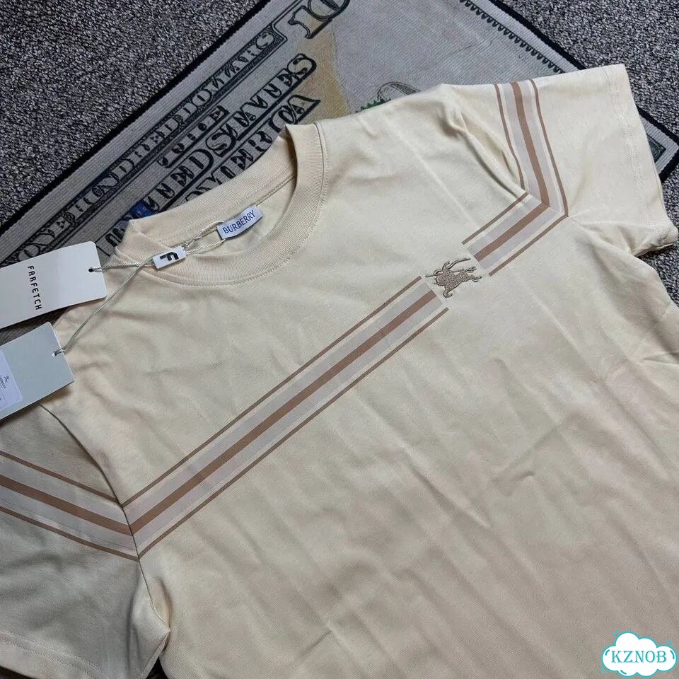 Футболка Burberry черная / белая фото 3