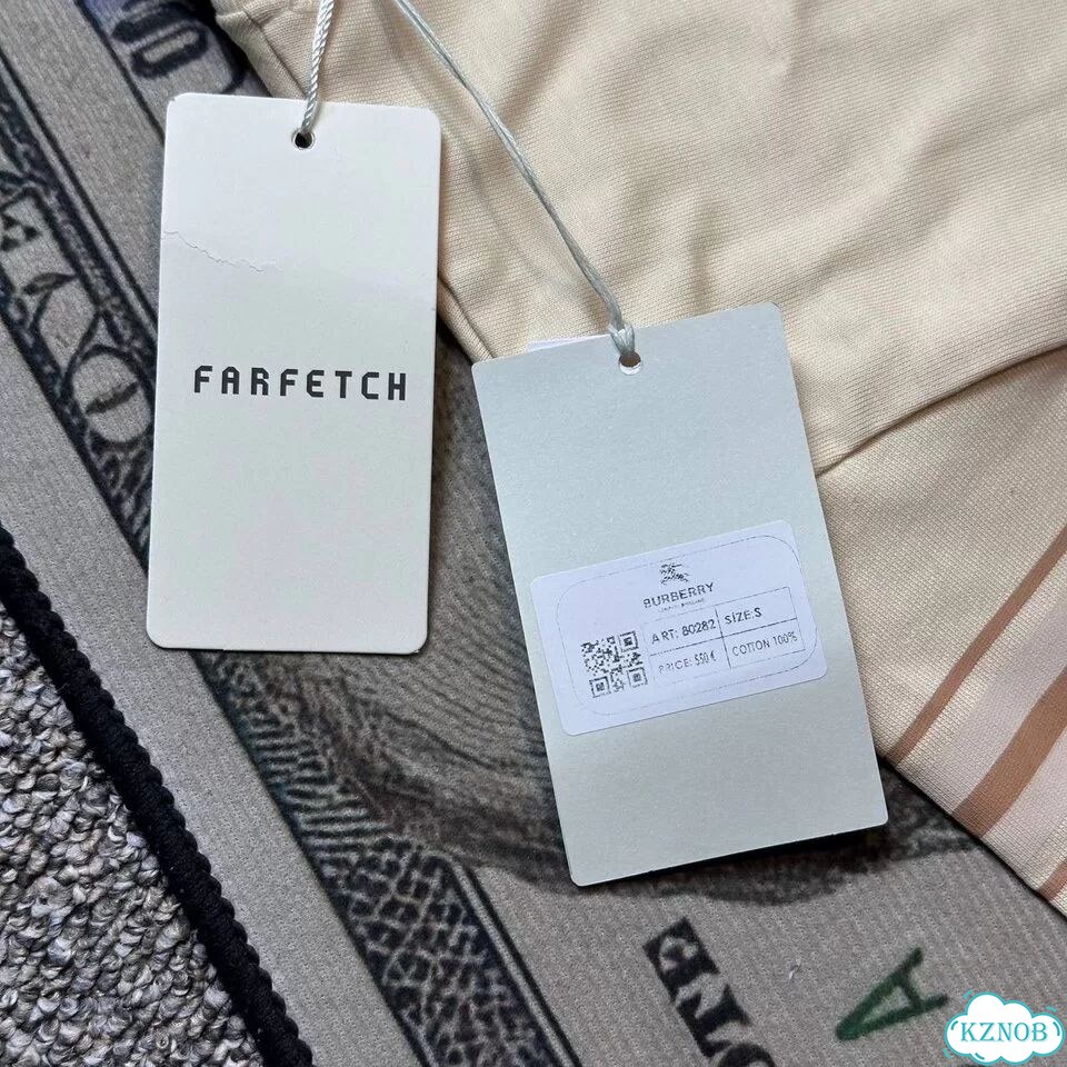 Футболка Burberry черная / белая фото 6