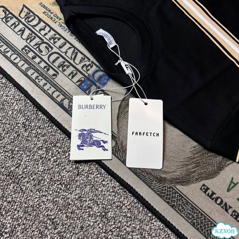 Футболка Burberry черная / белая фото 5