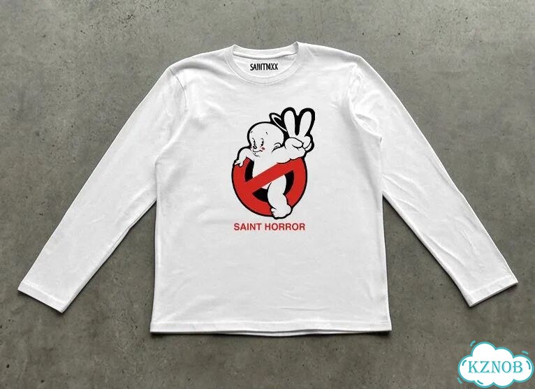 Лонгслив белый Saint Mxx Horror DAC0122 streetwear vintage фото 1