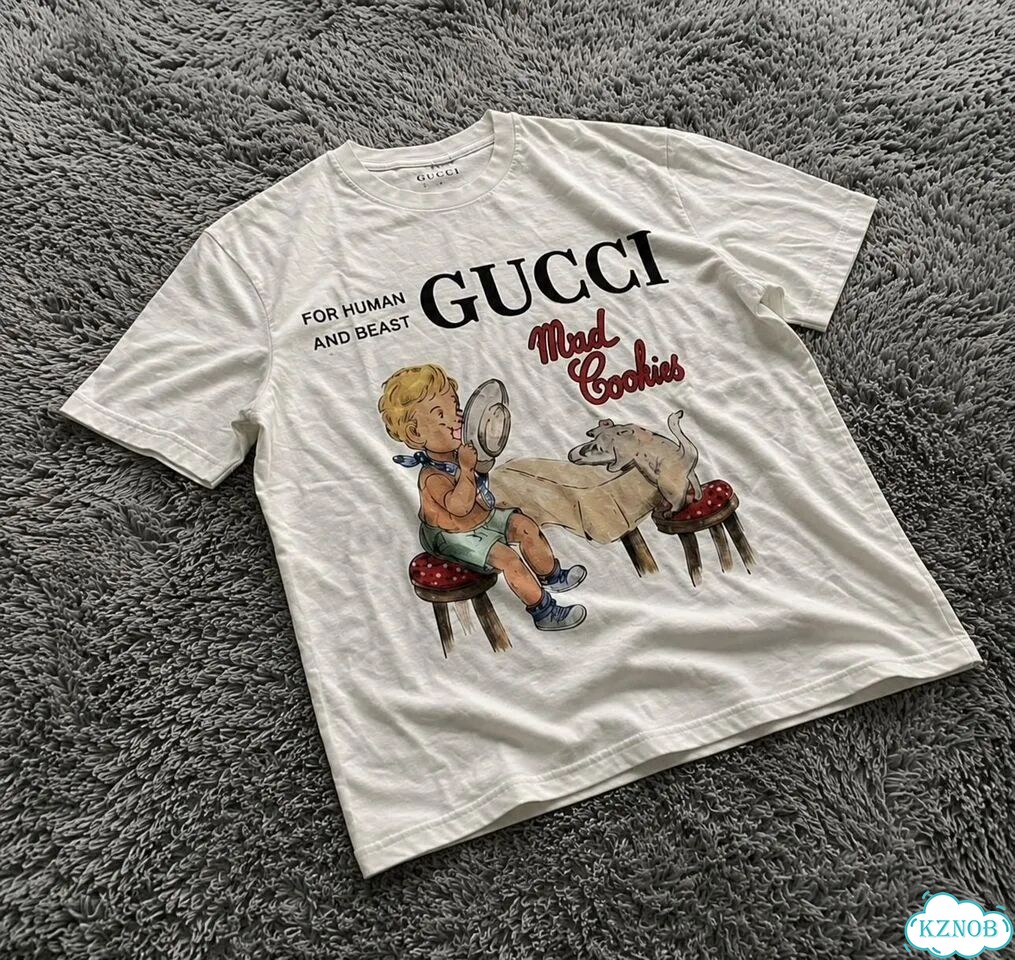 Футболка Gucci archive белая фото 3