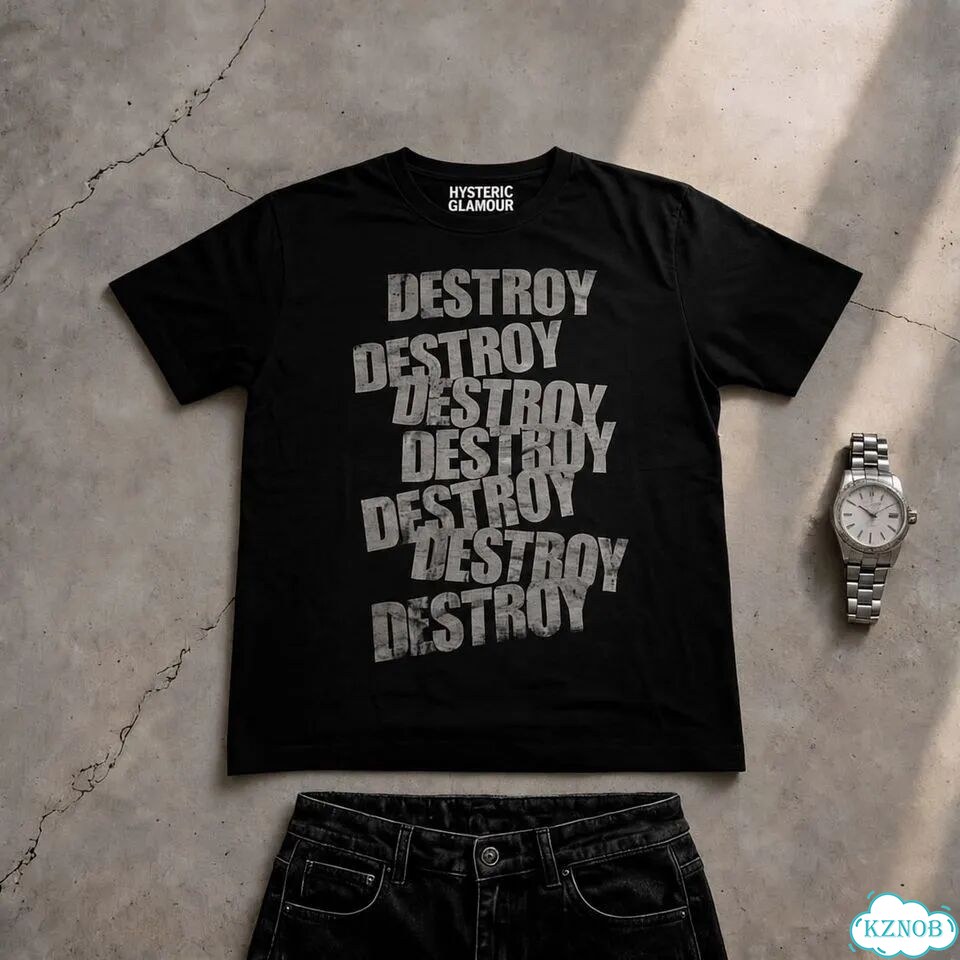 Футболка Hysteric Glamour Destroyed черная фото 1