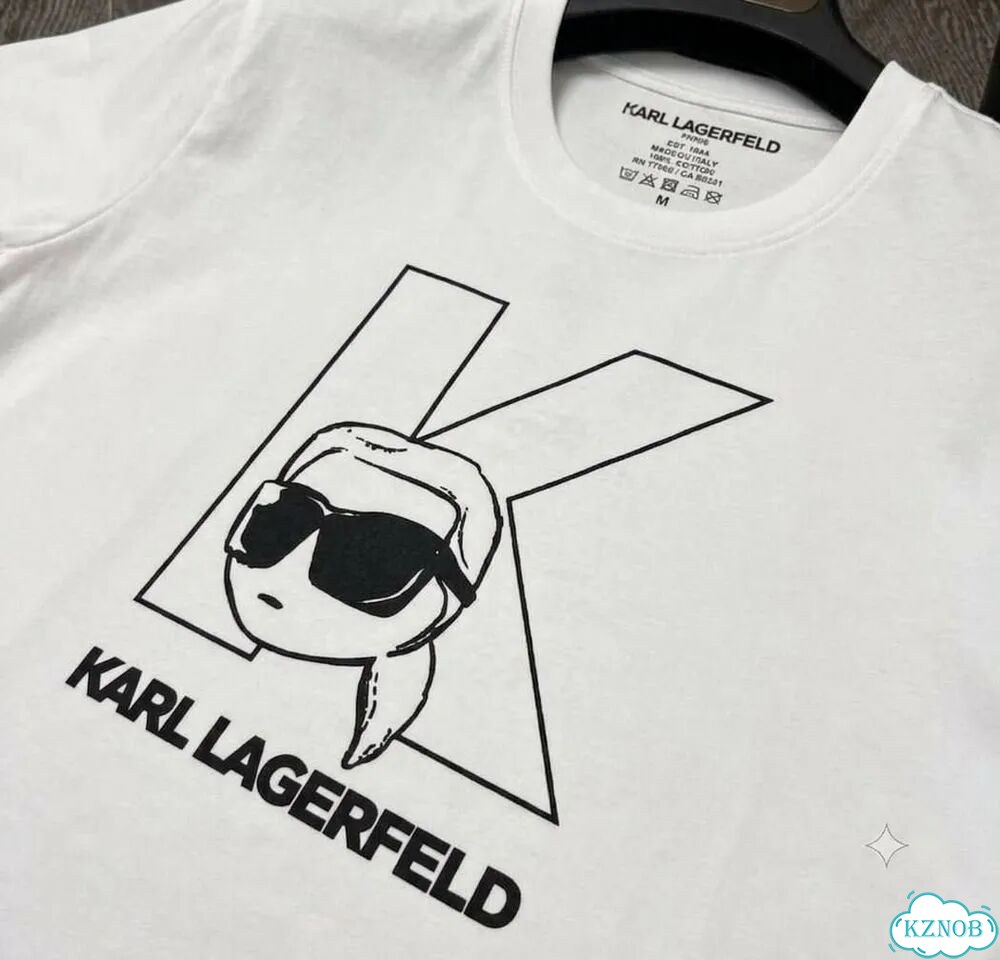 Футболка Karl Lagerfeld Ikon K-initial white фото 3