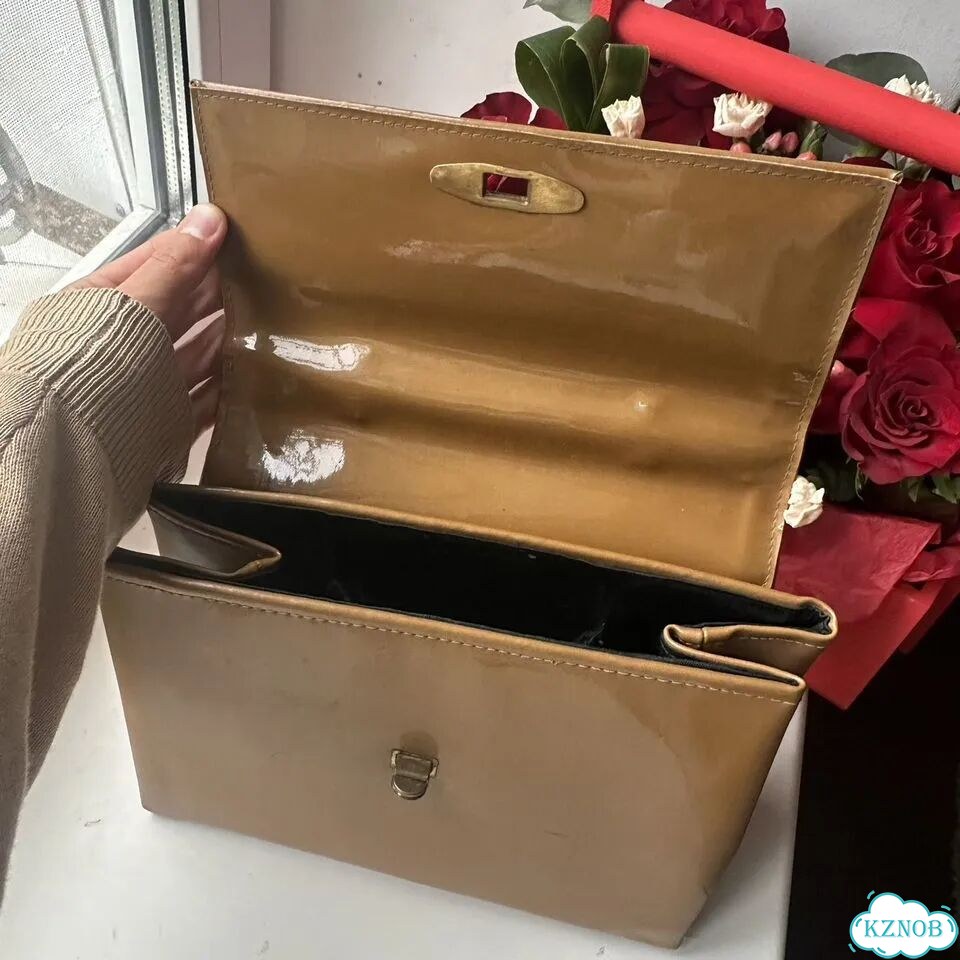 Da Milano Kelly 70-80s сумка винтаж box глянец фото 7