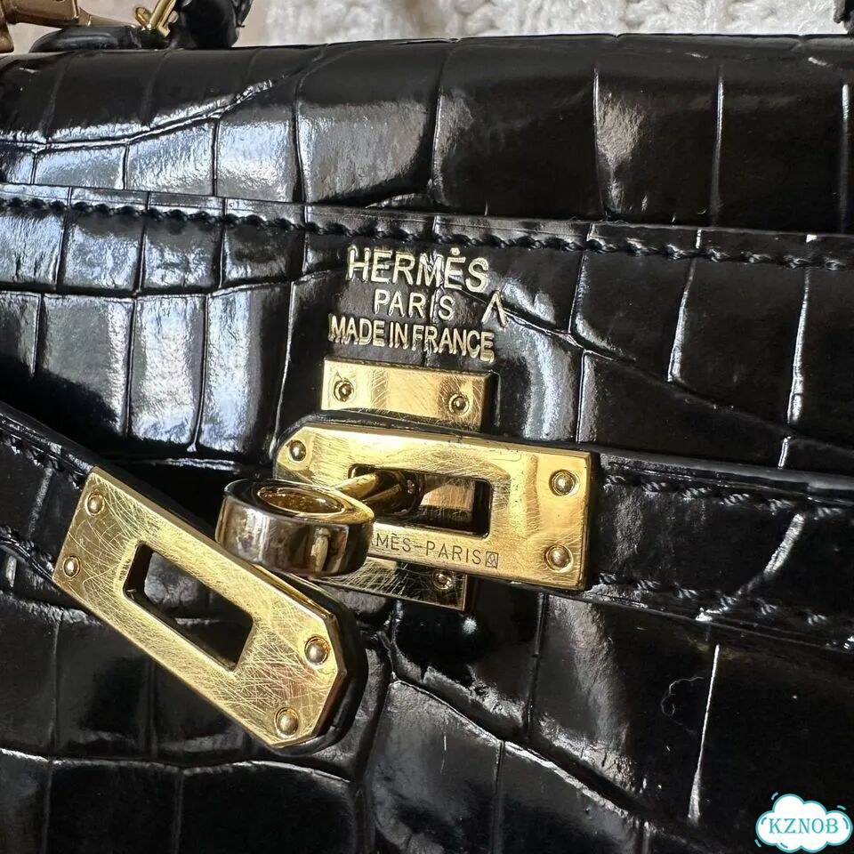Сумка Hermes mini kelly 20 porosus GHW винтаж фото 4
