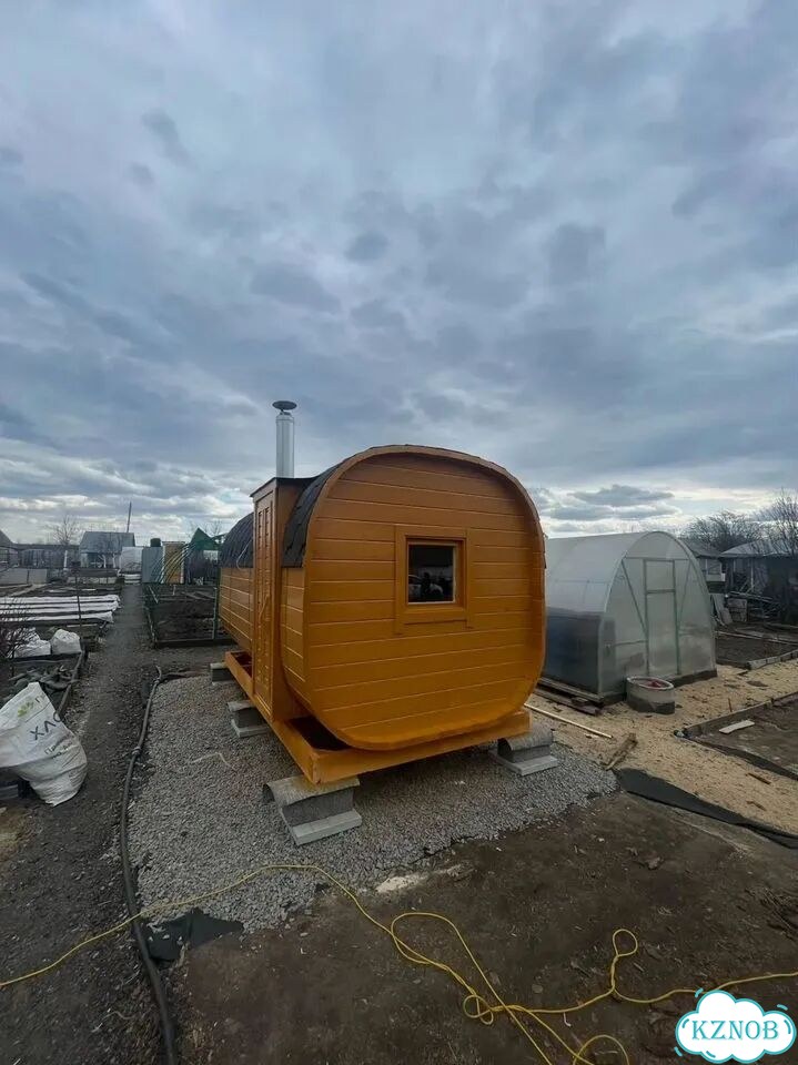 Баня бочка квадро боковой вход 4 м фото 3