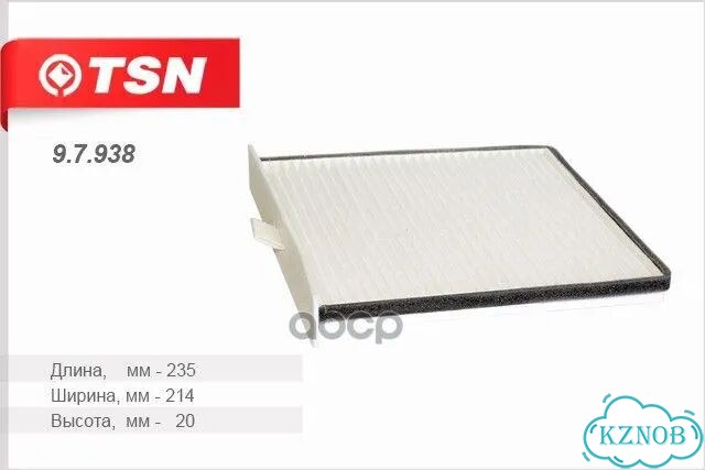 Фильтр салона TSN 97938 97938 TSN фото 1