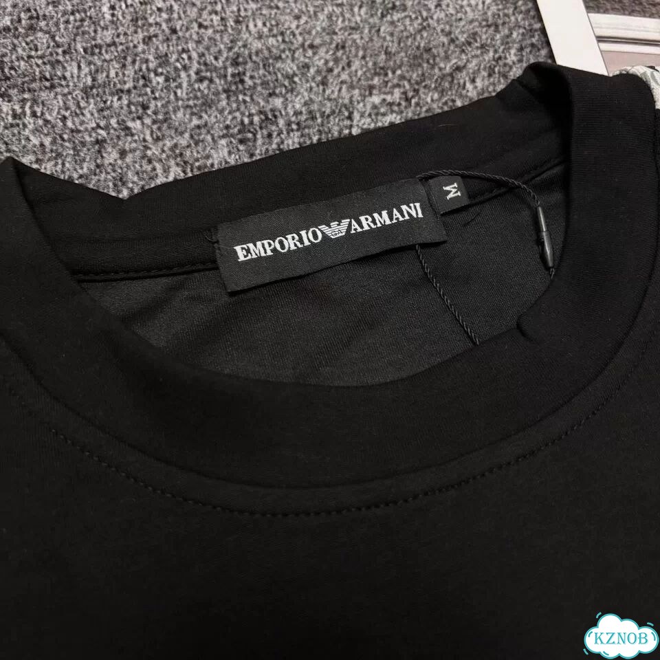 Футболка Emporio Armani черная фото 6