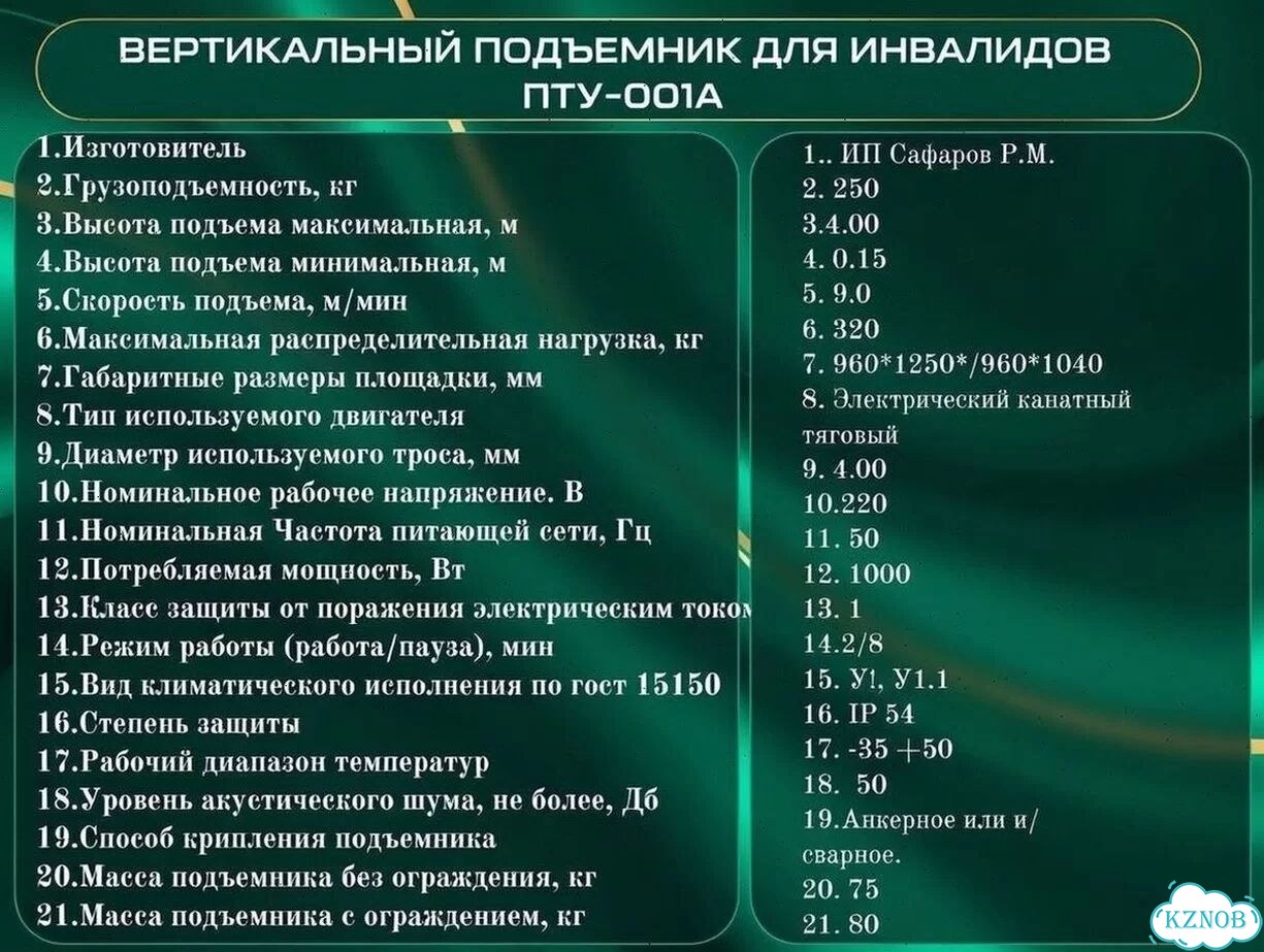 Вертикальный подъемник для инвалидов пту-001А фото 3