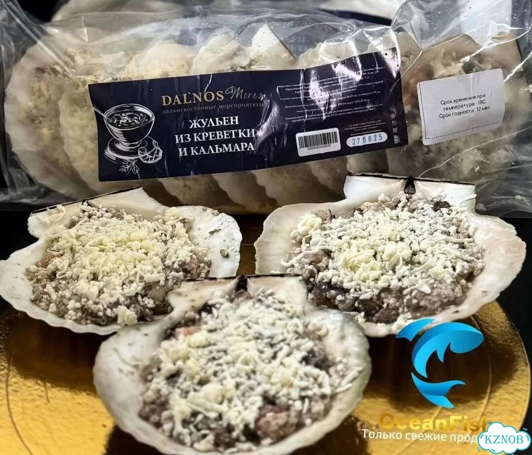 Жульен из креветки и кальмара фото 1