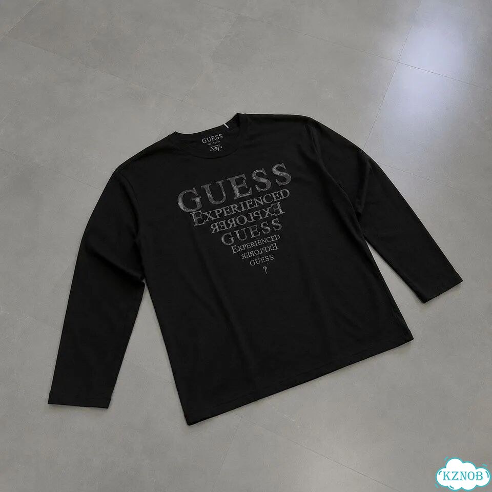 Лонгслив guess черный фото 3