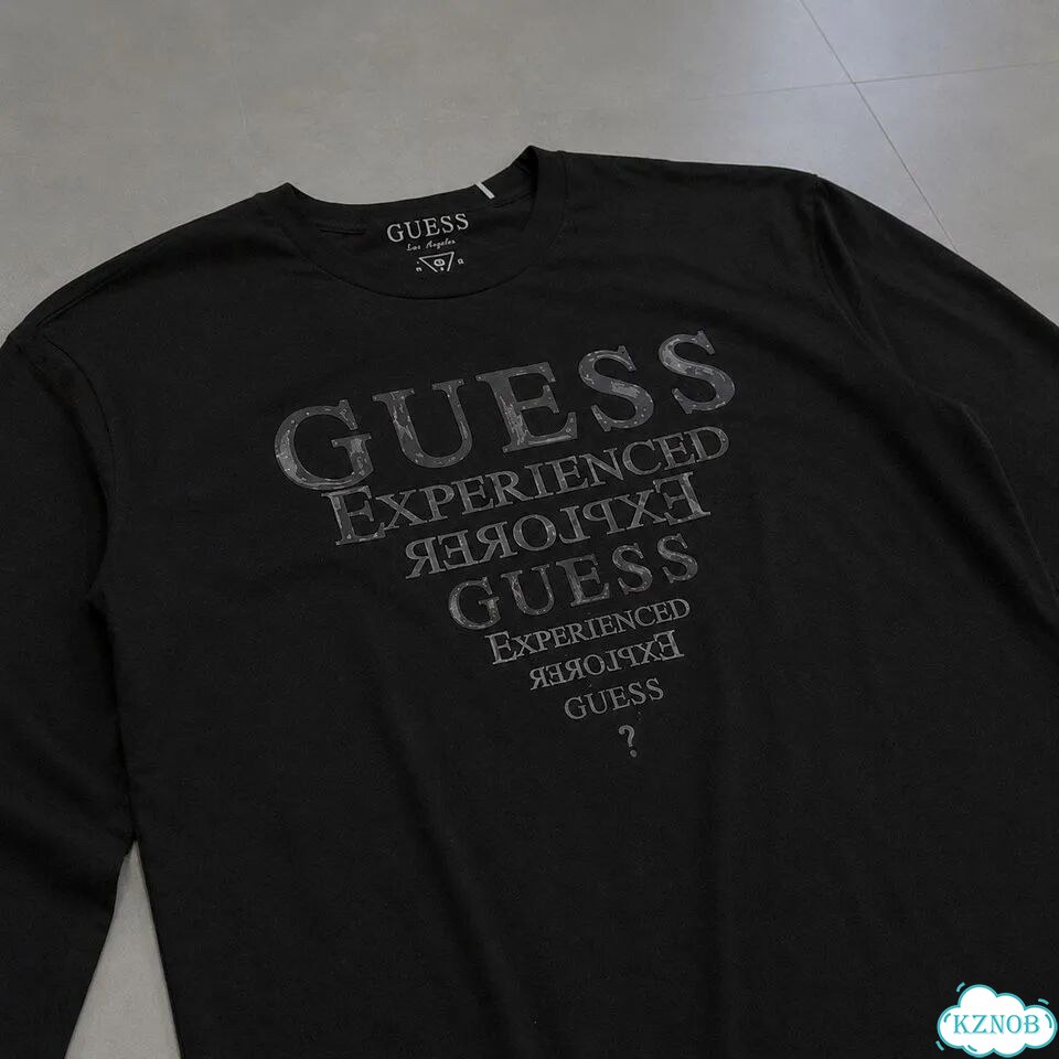 Лонгслив guess черный фото 4