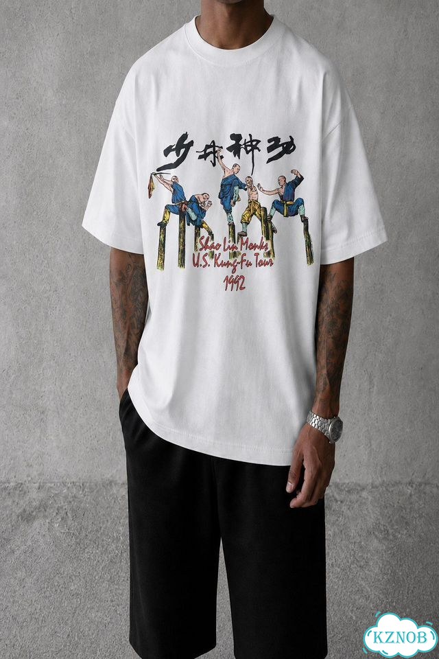 Vintage 1992 Shaolin Kung Fu Wutang Rap Tour Tee фото 1