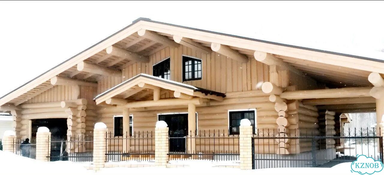 Сруб дома из бревна фото 1