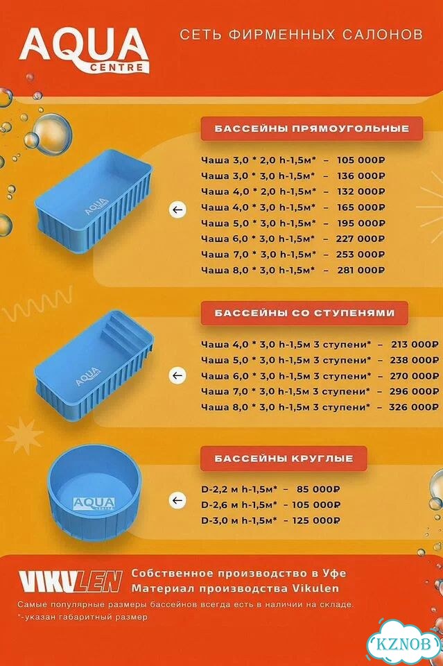 Бассейн 4*3 h-1.5м со ступенями от производителя фото 5