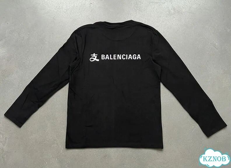 Лонгслив черный Balenciaga Paris family x Alipay ss25 AC0113 фото 2