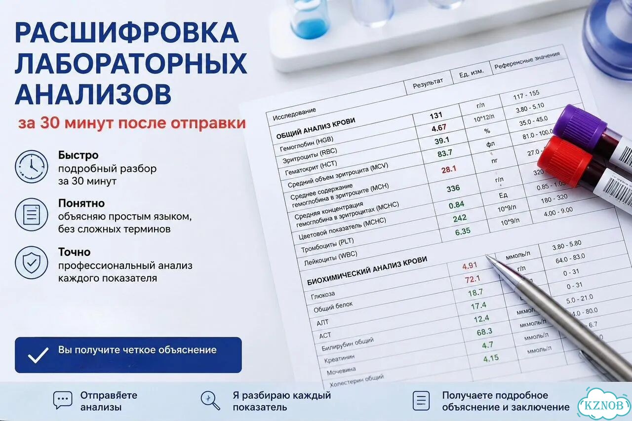 Быстрая расшифровка лабораторных анализов за 30мин фото 1