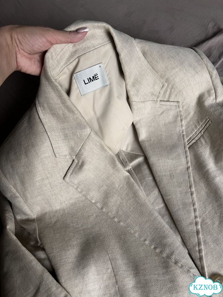 Льняной пиджак lime S фото 2