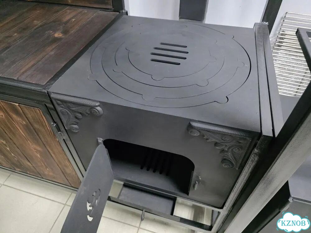Мангальная зона с крышей 5 мм Шашлычник с фартуком фото 8