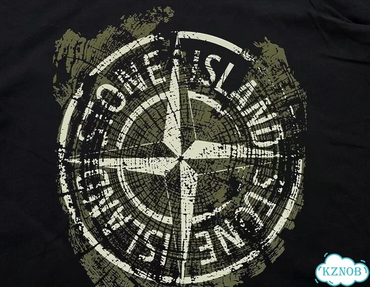 Футболка черная Stone island t-shirt children's clothing DAC0213 streetwear vintage фото 3