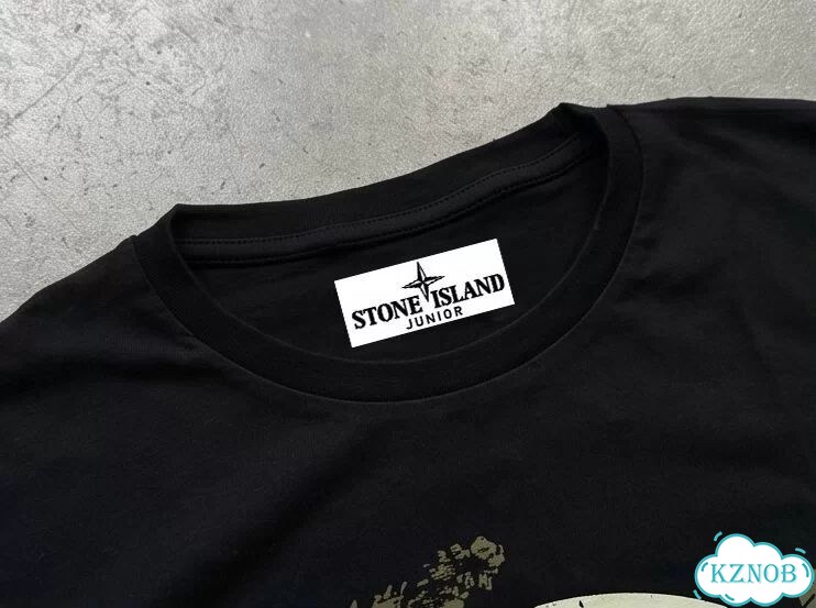 Футболка черная Stone island t-shirt children's clothing DAC0213 streetwear vintage фото 5