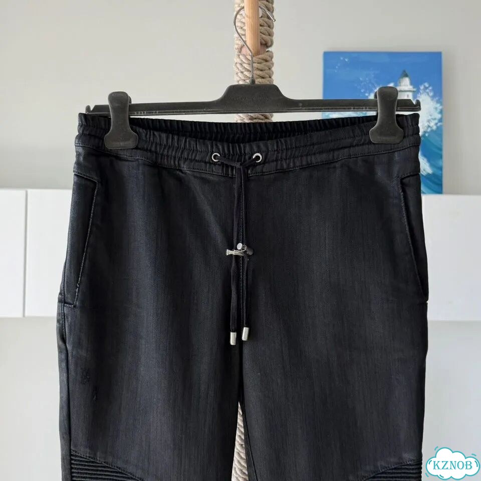 Штаны Balmain Waxed Biker Ragged оригинал фото 2