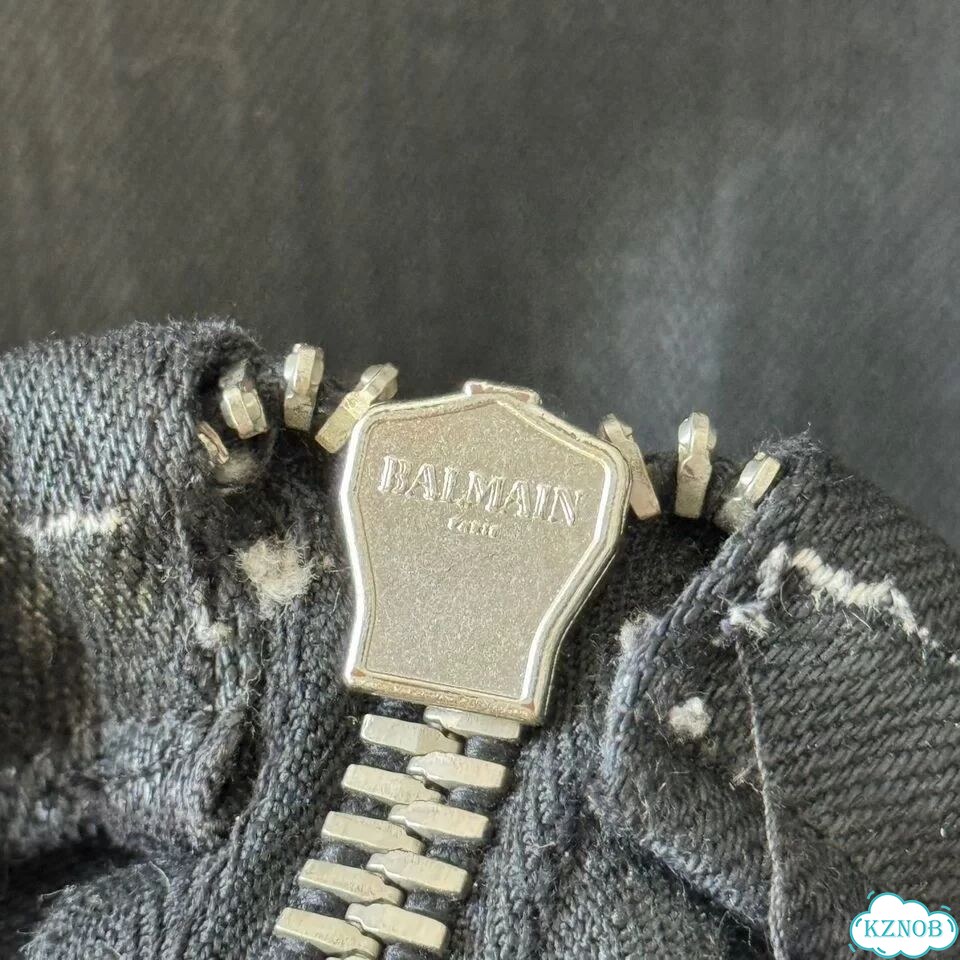 Штаны Balmain Waxed Biker Ragged оригинал фото 5