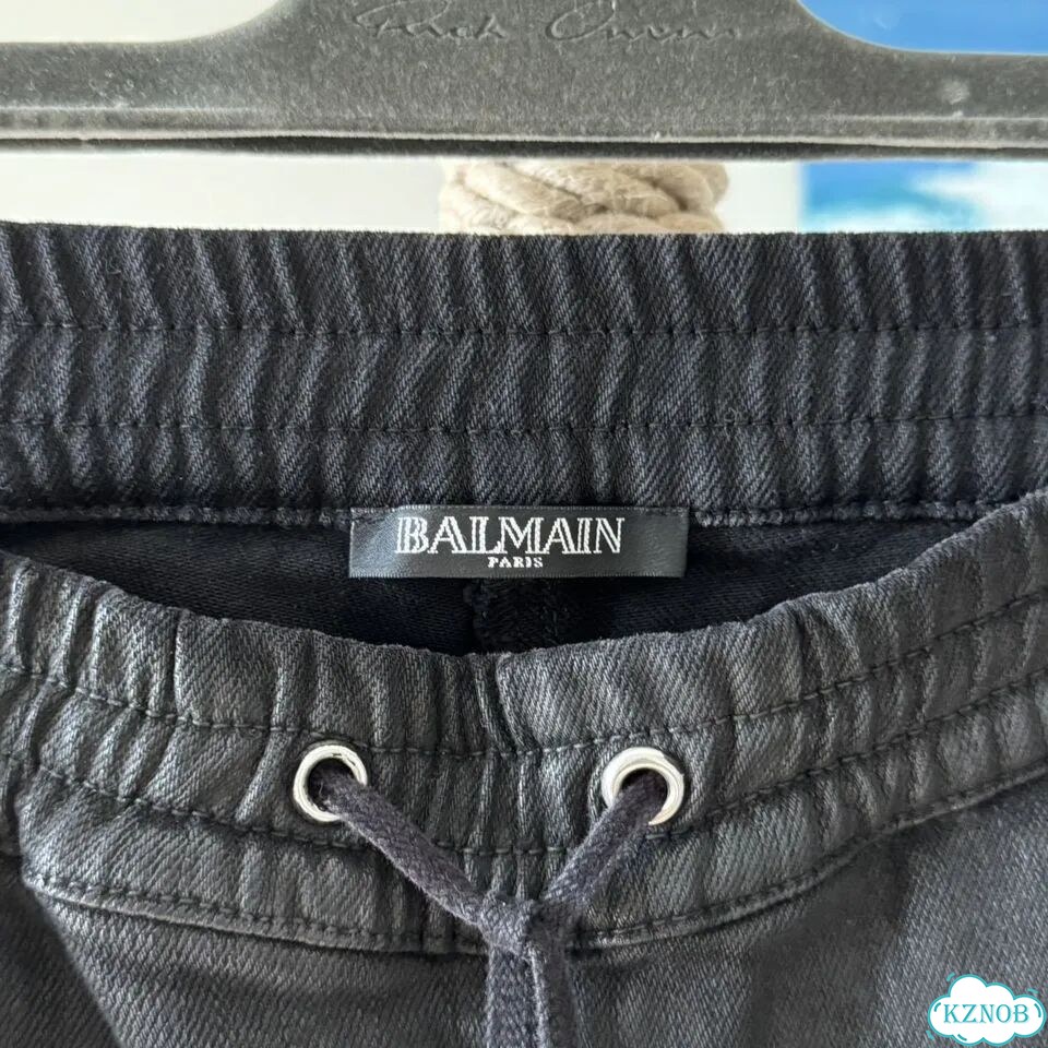 Штаны Balmain Waxed Biker Ragged оригинал фото 8