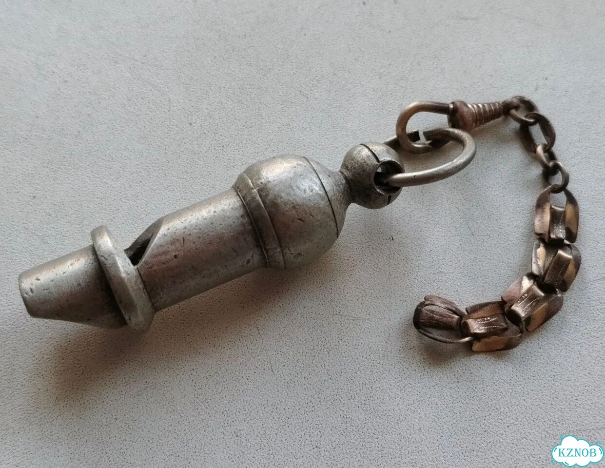 Старинный мельхиоровый офицерский свисток риа фото 3