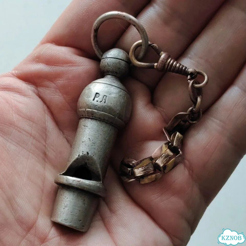 Старинный мельхиоровый офицерский свисток риа фото 9