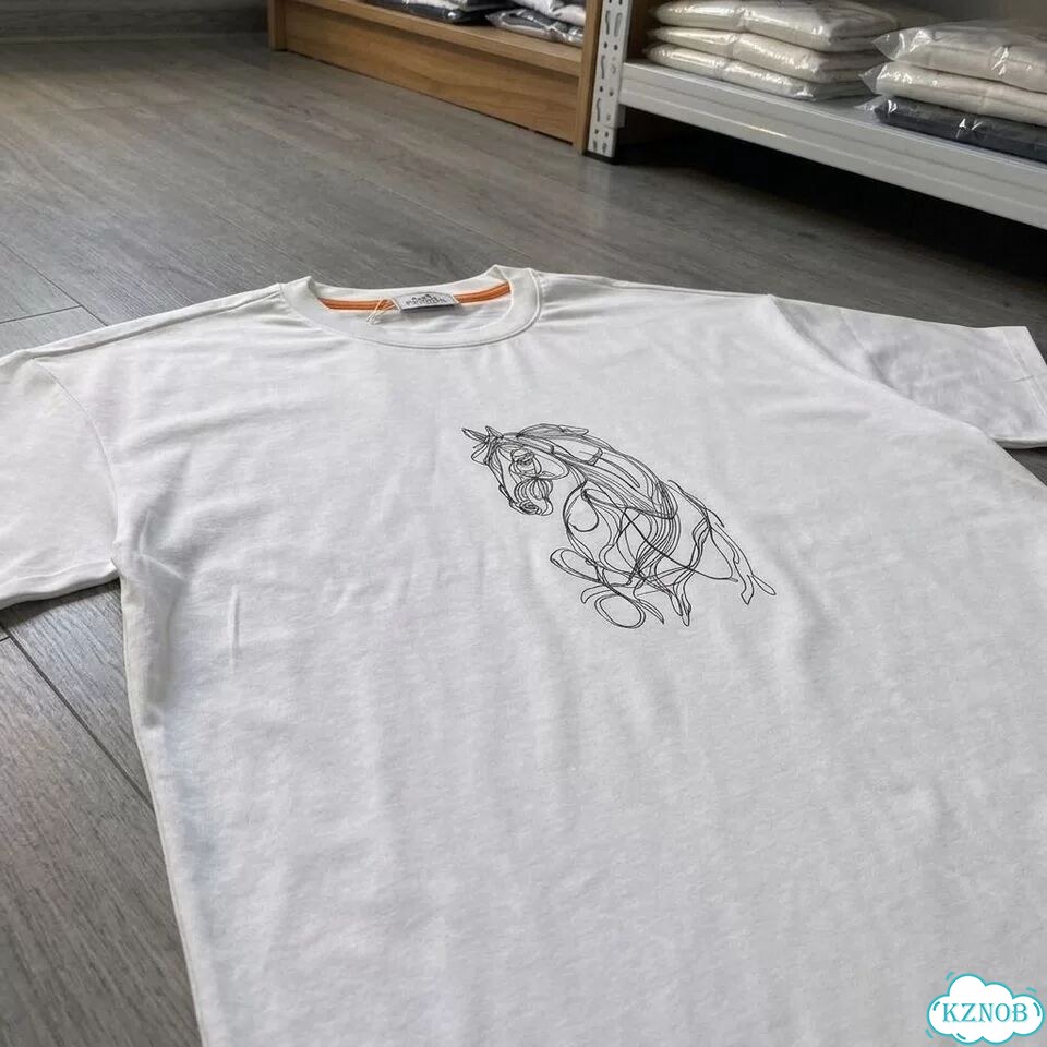 Футболка Hermes белая фото 3