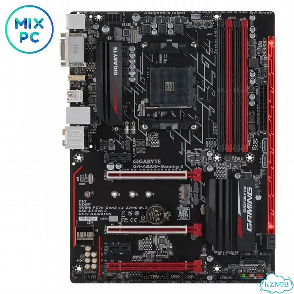 Материнская плата AM4 gigabyte AB350 GA-AB350-Gaming 3 Б.У. с гарантией 14 дней фото 1