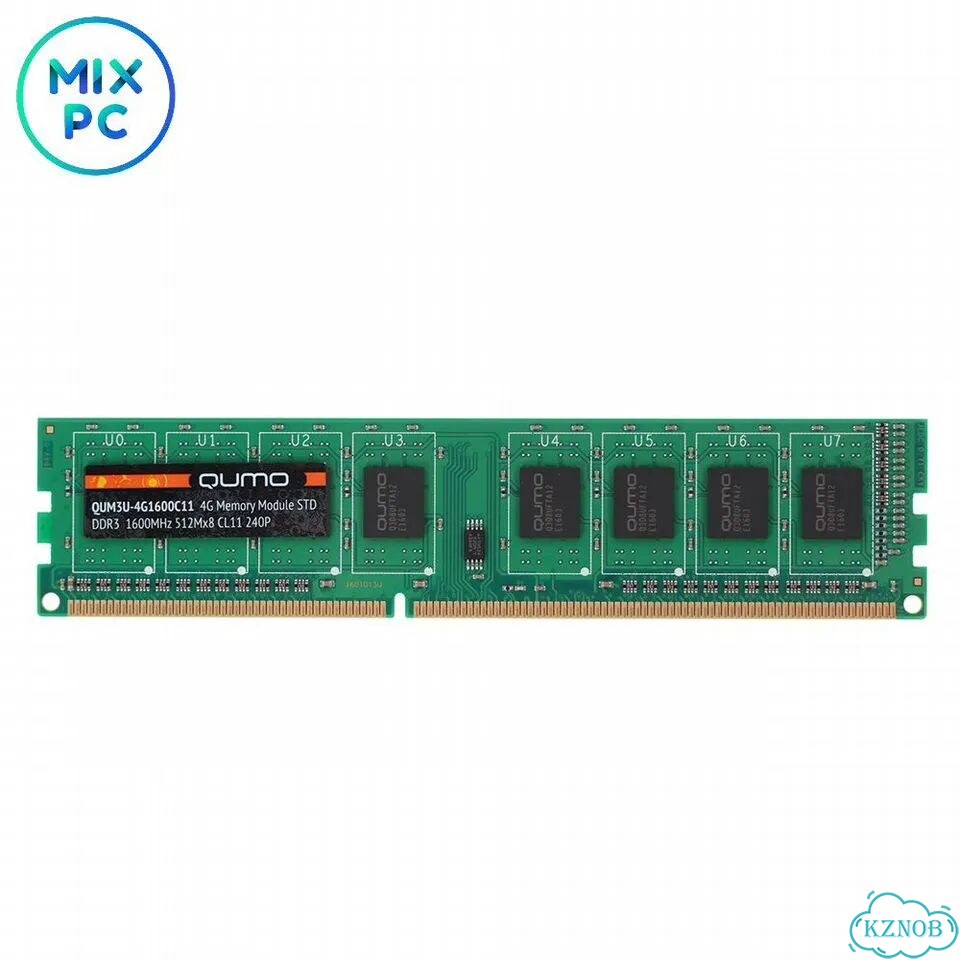 Модуль памяти DDR3 4GB 1600MHz CL11 qumo QUM3U-4G1600C11 Б.У. с гарантией 14 дней фото 1