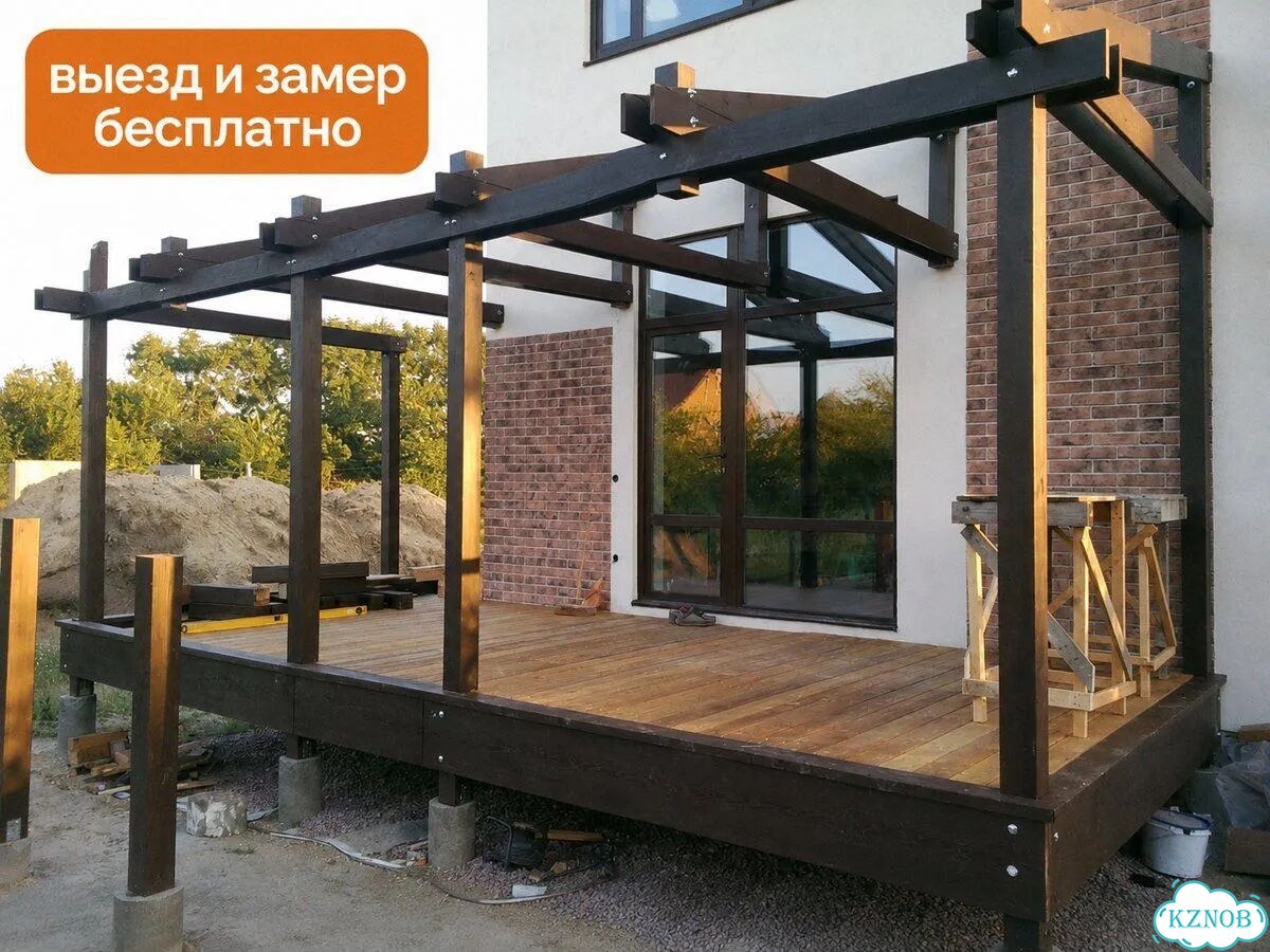 Строительство террас веранд навесов пристроек фото 1