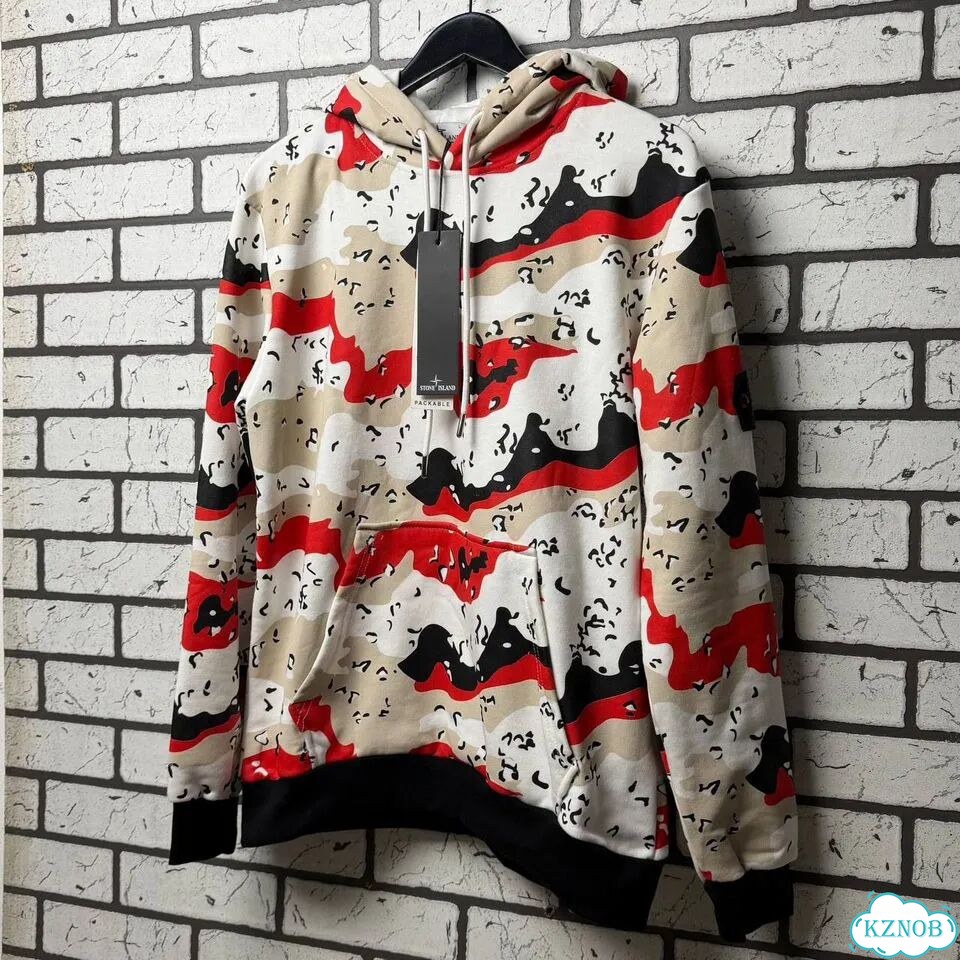 Худи Stone Island Desert Camo красное фото 1