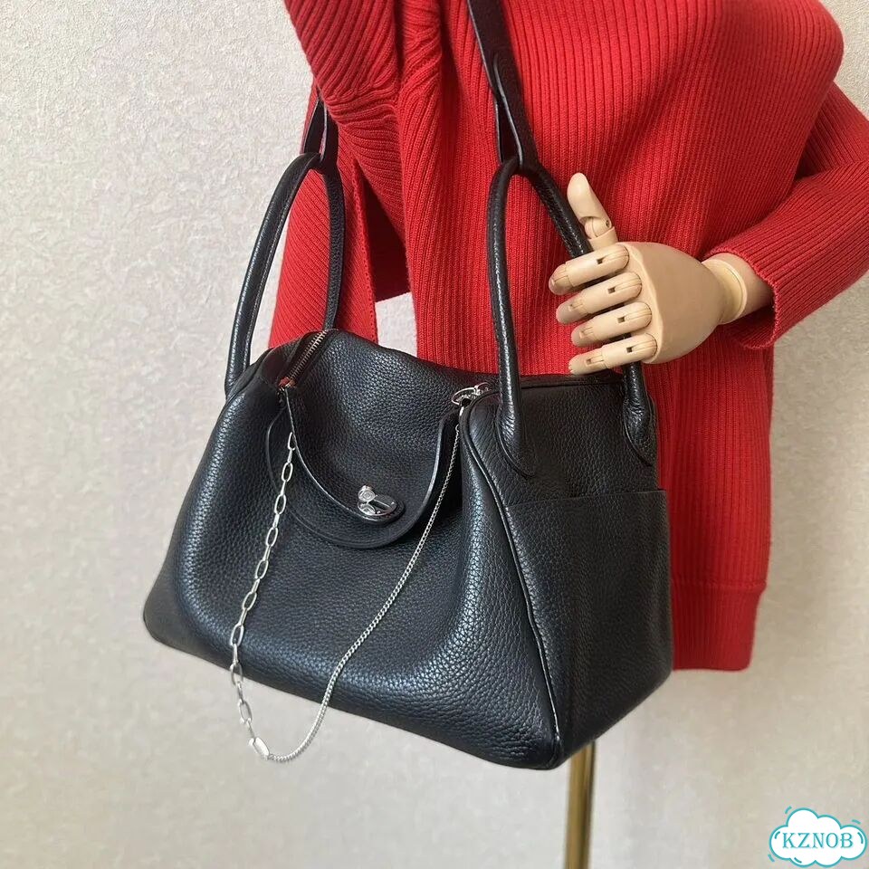 Hermes Lindy 26 черная кожа винтаж clemence фото 1