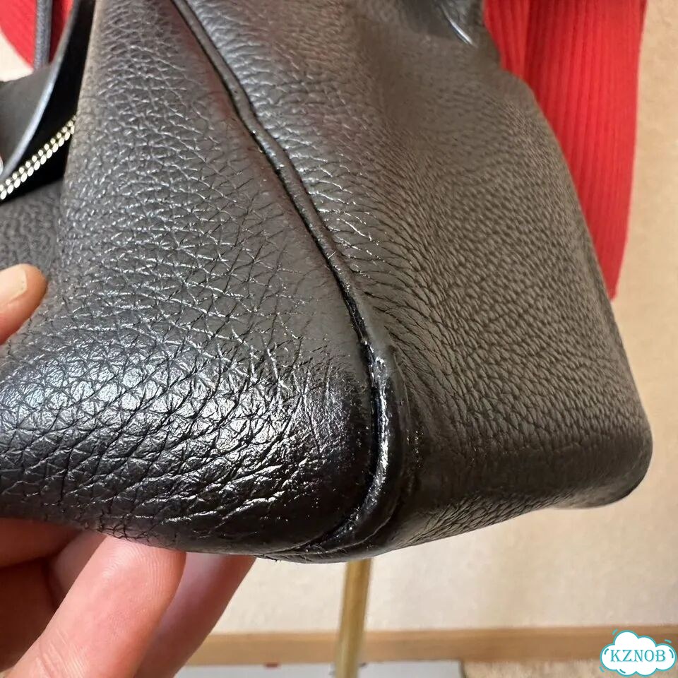 Hermes Lindy 26 черная кожа винтаж clemence фото 5