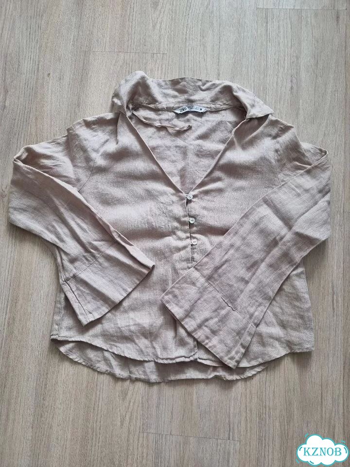 Рубашка лен Zara S фото 6