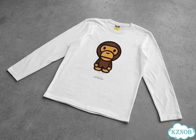 Лонгслив белый Bape Baby Milo AC0120 фото 2