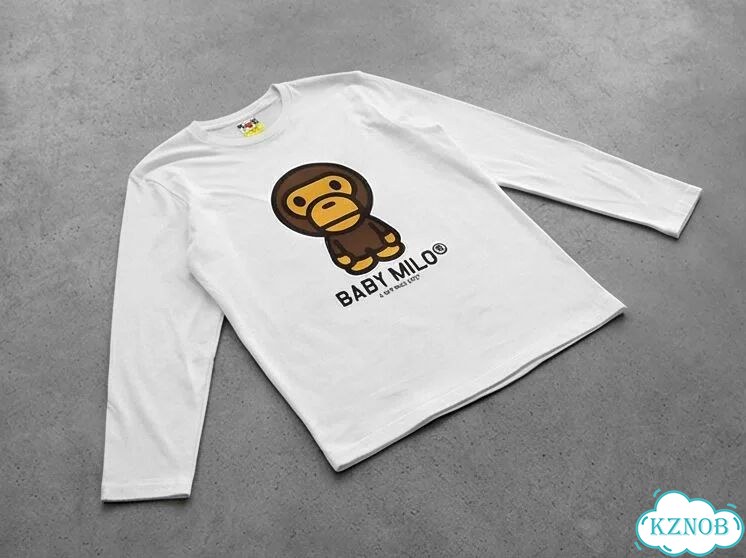 Лонгслив белый Bape Baby Milo AC0120 фото 3