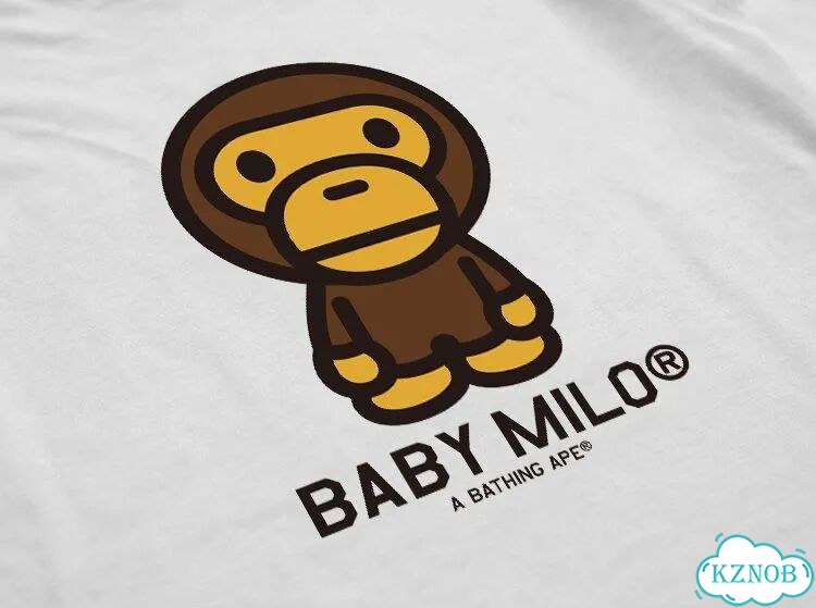 Лонгслив белый Bape Baby Milo AC0120 фото 4