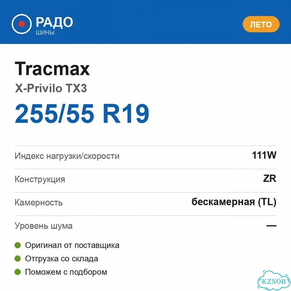 Tracmax X-Privilo TX3 255/55 R19 111W фото 2