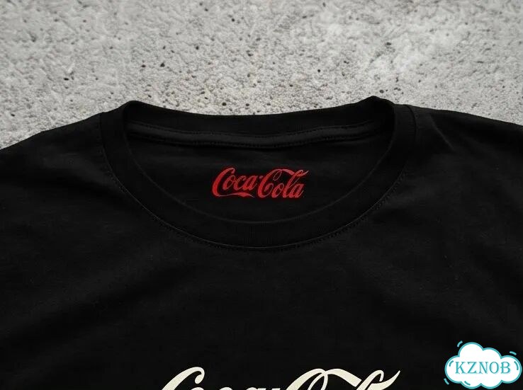 Лонгслив черный Coca-Cola basic letters foam print DAC0224 streetwear vintage фото 5