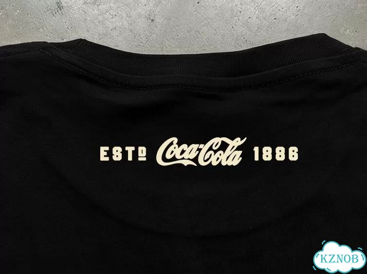Лонгслив черный Coca-Cola basic letters foam print DAC0224 streetwear vintage фото 6