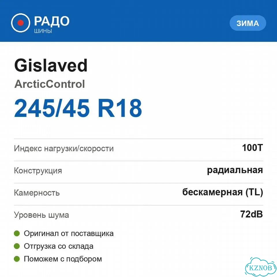 Gislaved ArcticControl 245/45 R18 100T фото 2