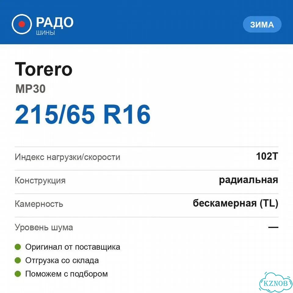 Torero MP30 215/65 R16 102T фото 2