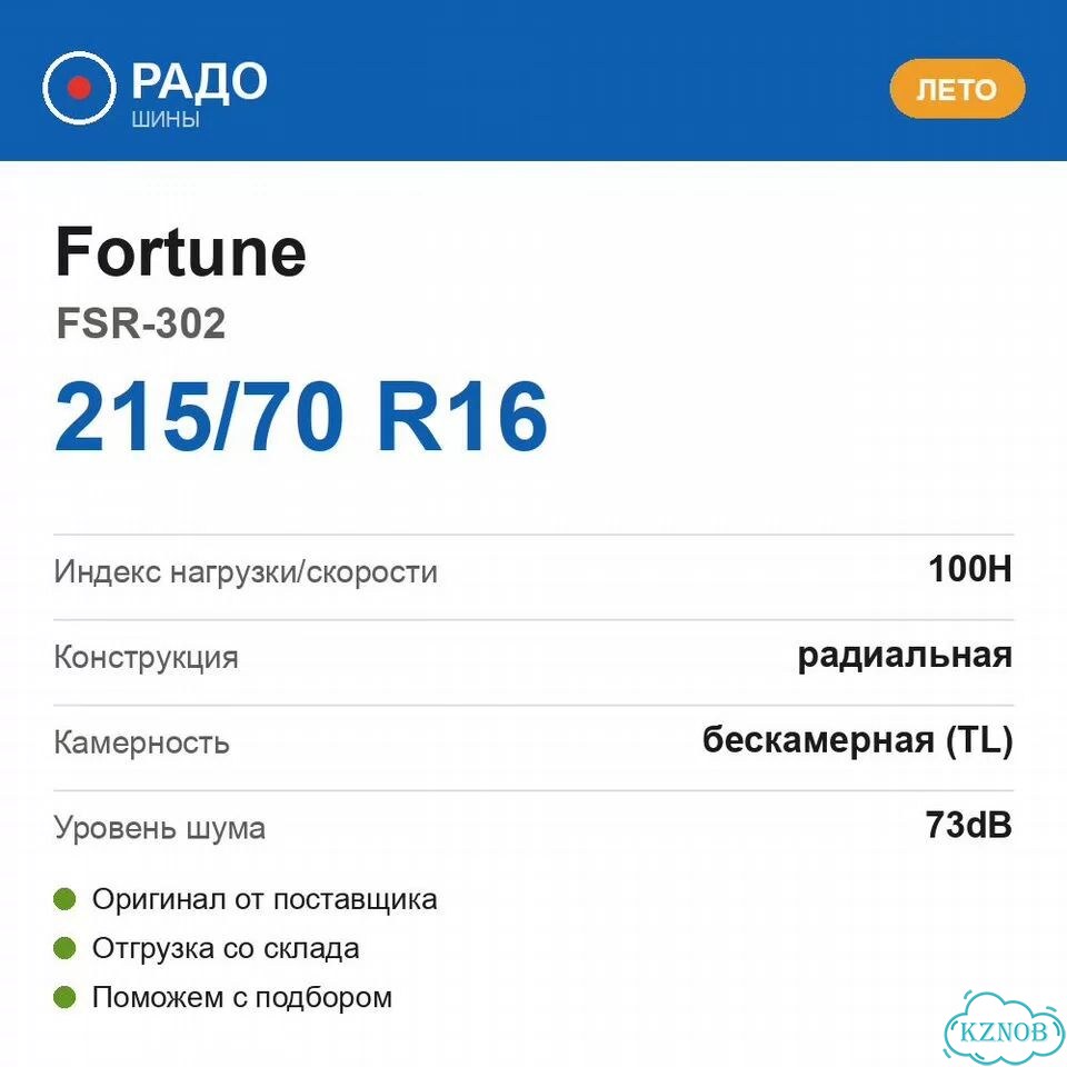 Fortune FSR-302 215/70 R16 100H фото 2